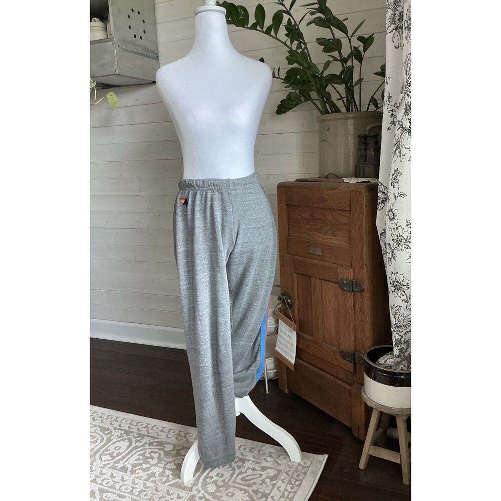 5 Stripe Aviator Nation Gray Jogger Sweatpants Size Small